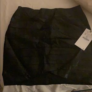 Black leather skirt from ZARA